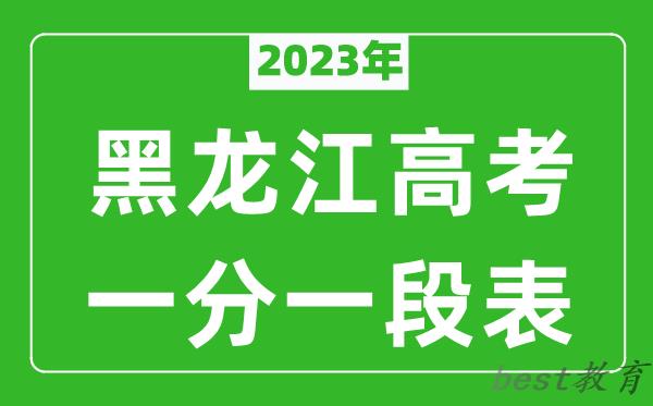 2023年黑龙江高考一分一段表(文科+理科)