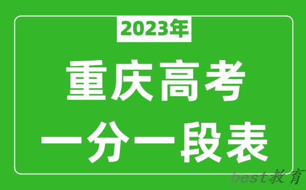 2023年重庆高考一分一段表(物理类+历史类)